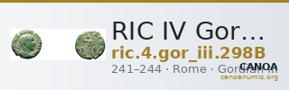 RIC IV Gordian III 298B — CANOA