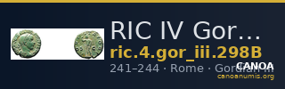 RIC IV Gordian III 298B — CANOA