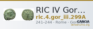 RIC IV Gordian III 299A — CANOA