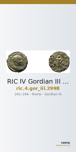 RIC IV Gordian III 299B — CANOA