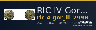 RIC IV Gordian III 299B — CANOA