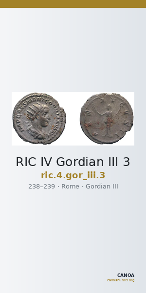 RIC IV Gordian III 3 — CANOA