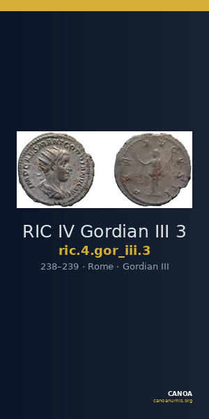 RIC IV Gordian III 3 — CANOA