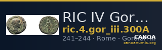 RIC IV Gordian III 300A — CANOA