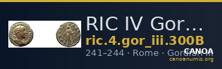 RIC IV Gordian III 300B — CANOA