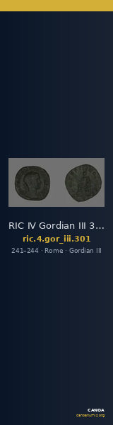 RIC IV Gordian III 301 — CANOA