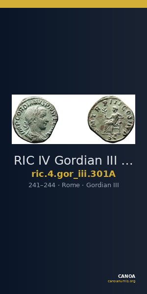 RIC IV Gordian III 301A — CANOA