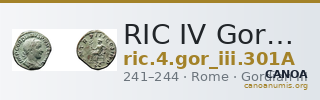 RIC IV Gordian III 301A — CANOA