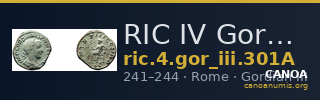 RIC IV Gordian III 301A — CANOA