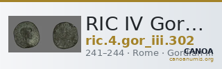 RIC IV Gordian III 302 — CANOA