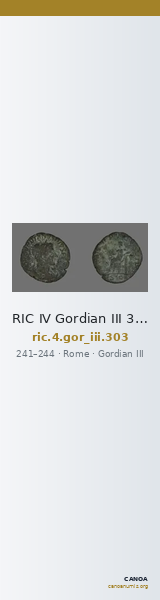 RIC IV Gordian III 303 — CANOA