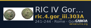RIC IV Gordian III 303A — CANOA