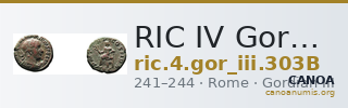 RIC IV Gordian III 303B — CANOA