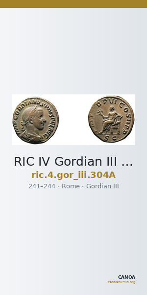 RIC IV Gordian III 304A — CANOA