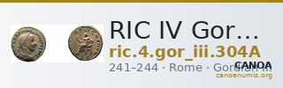 RIC IV Gordian III 304A — CANOA