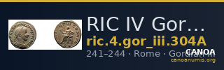 RIC IV Gordian III 304A — CANOA