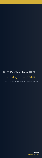 RIC IV Gordian III 304B — CANOA