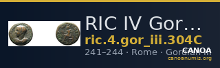 RIC IV Gordian III 304C — CANOA