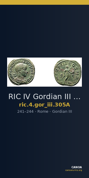 RIC IV Gordian III 305A — CANOA