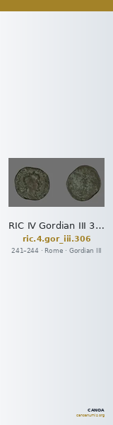 RIC IV Gordian III 306 — CANOA