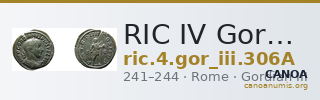 RIC IV Gordian III 306A — CANOA