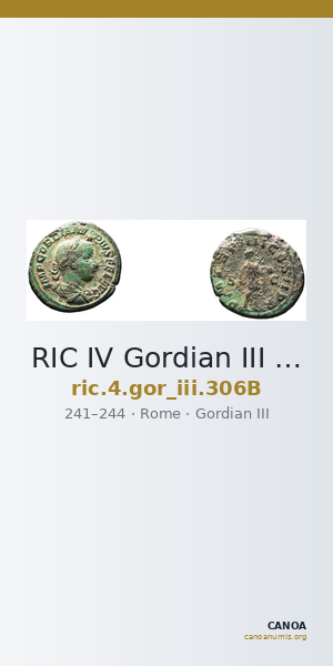 RIC IV Gordian III 306B — CANOA