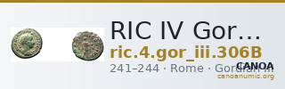 RIC IV Gordian III 306B — CANOA