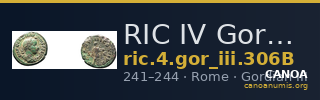 RIC IV Gordian III 306B — CANOA