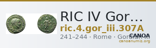RIC IV Gordian III 307A — CANOA