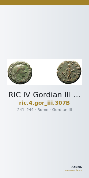 RIC IV Gordian III 307B — CANOA
