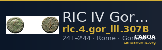 RIC IV Gordian III 307B — CANOA