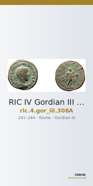 RIC IV Gordian III 308A — CANOA