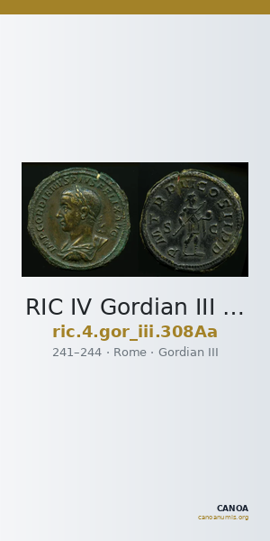 RIC IV Gordian III 308Aa — CANOA