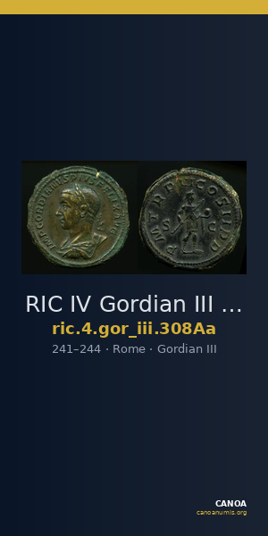 RIC IV Gordian III 308Aa — CANOA