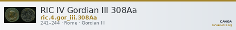 RIC IV Gordian III 308Aa — CANOA