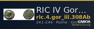 RIC IV Gordian III 308Ab — CANOA