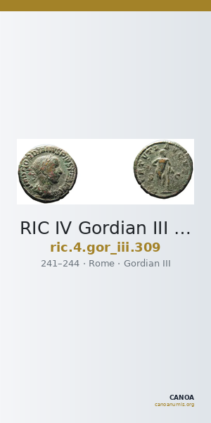 RIC IV Gordian III 309 — CANOA