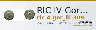 RIC IV Gordian III 309 — CANOA