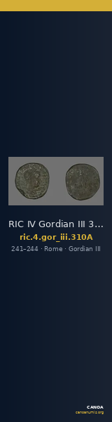 RIC IV Gordian III 310A — CANOA