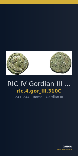 RIC IV Gordian III 310C — CANOA