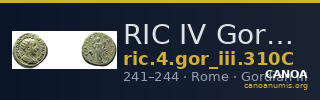 RIC IV Gordian III 310C — CANOA