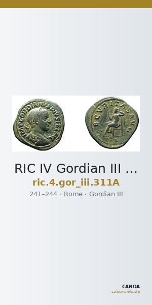 RIC IV Gordian III 311A — CANOA