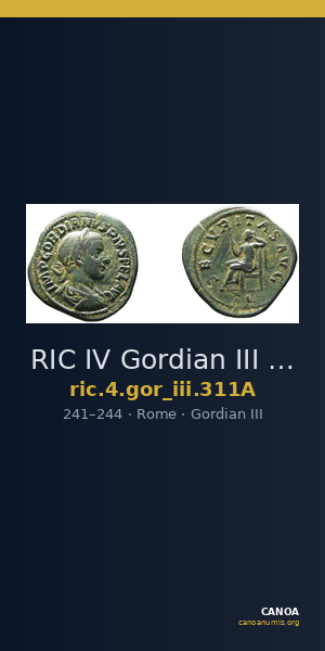RIC IV Gordian III 311A — CANOA
