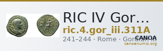 RIC IV Gordian III 311A — CANOA