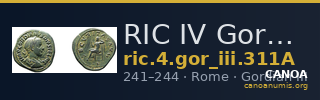 RIC IV Gordian III 311A — CANOA