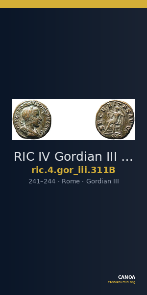 RIC IV Gordian III 311B — CANOA