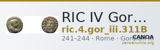 RIC IV Gordian III 311B — CANOA