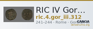 RIC IV Gordian III 312 — CANOA