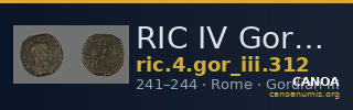 RIC IV Gordian III 312 — CANOA
