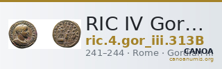 RIC IV Gordian III 313B — CANOA